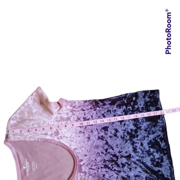 AEO OMBRE CRUSHED VELVET TEE - M - Picture 10 of 10